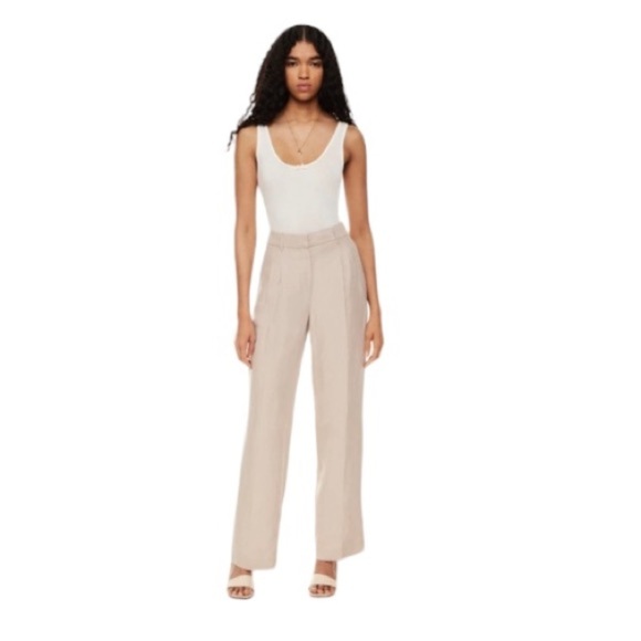 Aritzia | Wilfred Effortless Linen Pants Honey Beige Size 12 - Picture 2 of 16